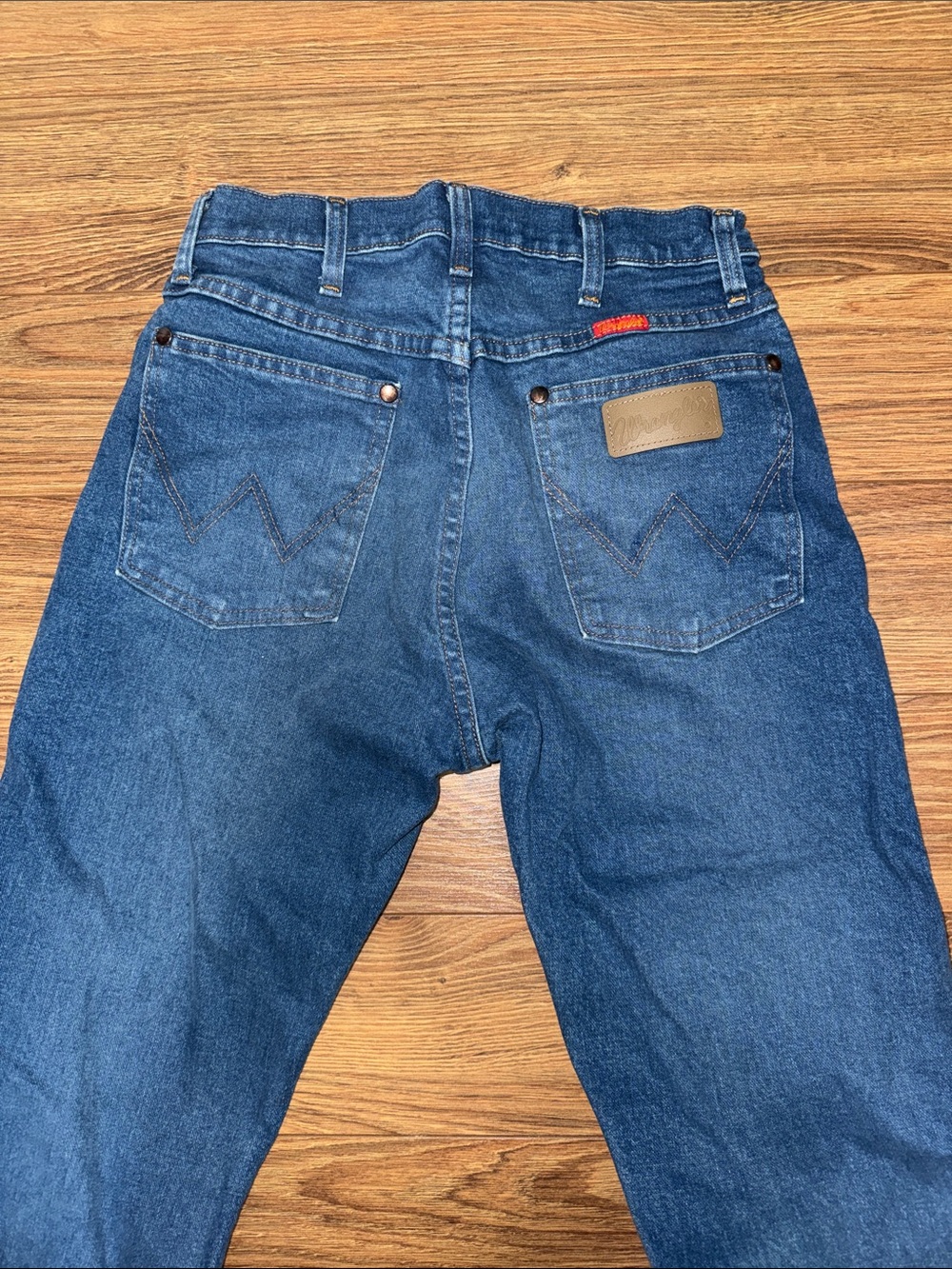 Wrangler Women’s Boot Cut Jeans - Blue Denim with Red Tab